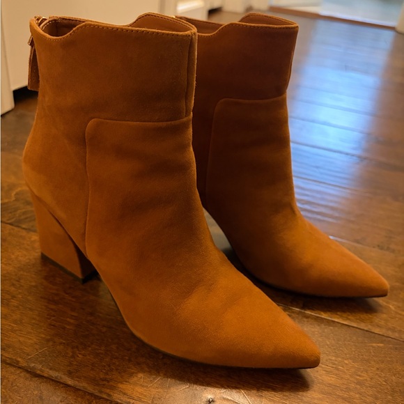 Franco Sarto “Venture” Tan Suede Ankle Boots - Picture 1 of 6